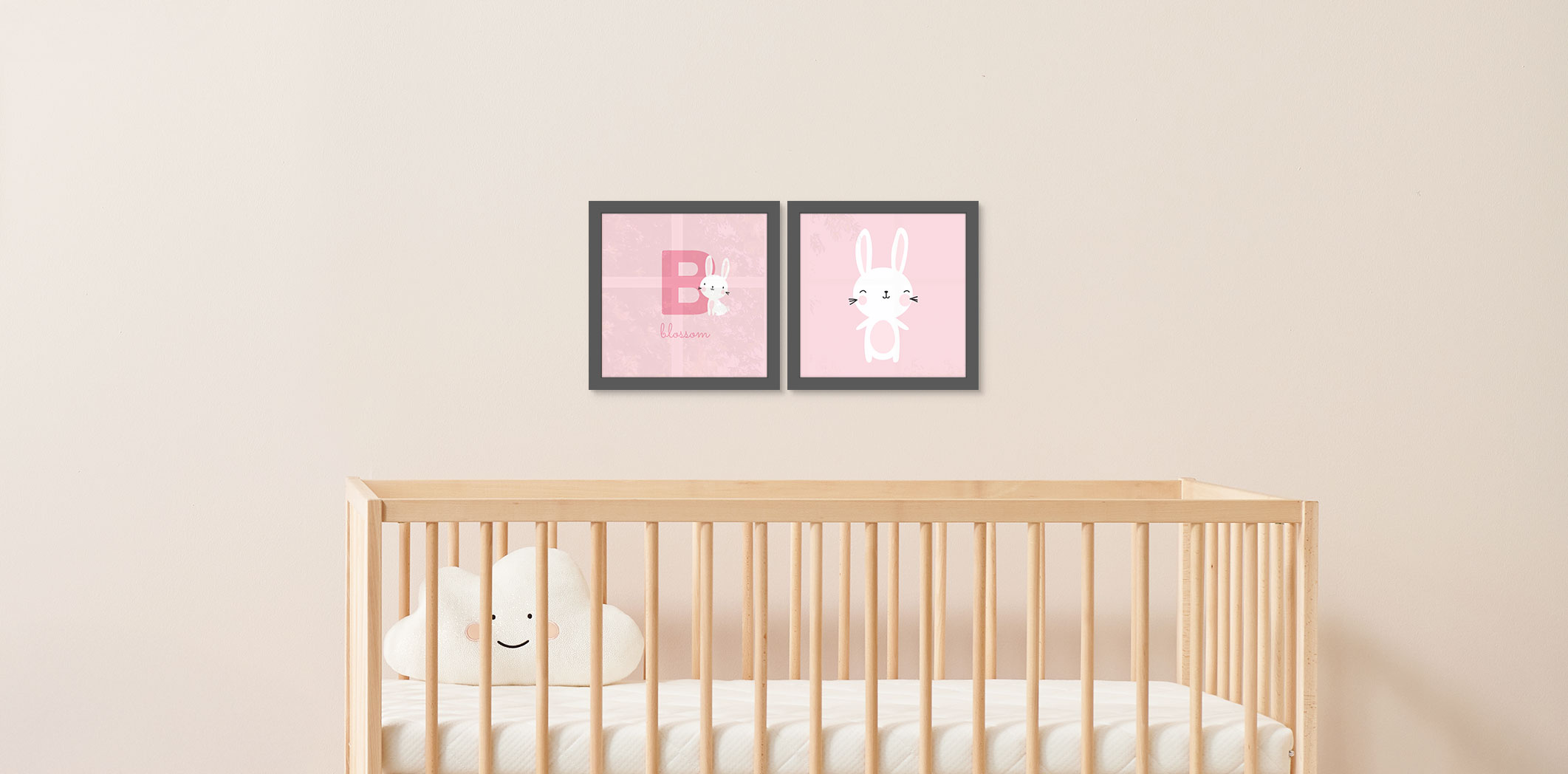 Set of 2 - Themed 8x8 Grey Frames