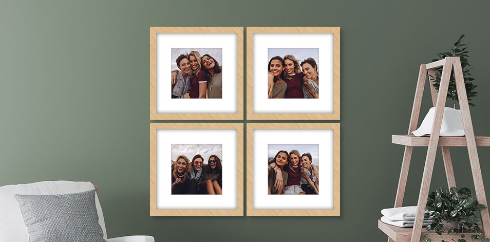 12 x 12 po en bois - Ensemble de 4