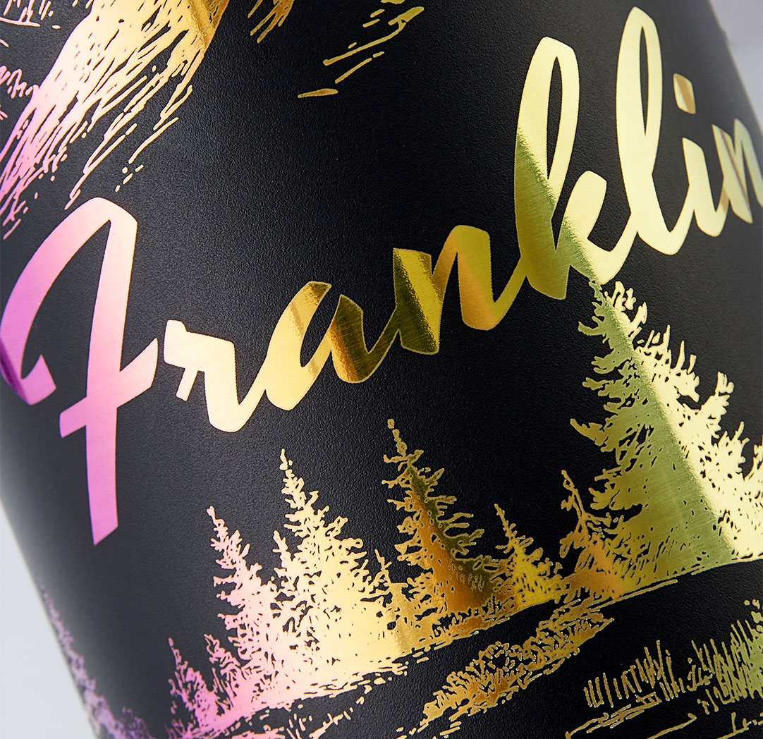 Gobelet métallique personnalisé noir de 40 oz