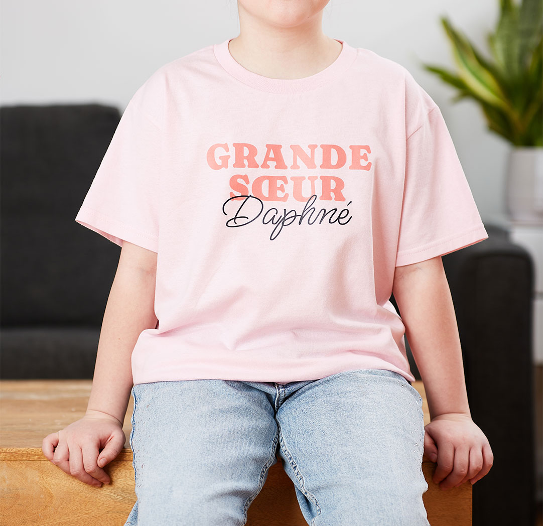 T-shirt jeunes - rose (grand)