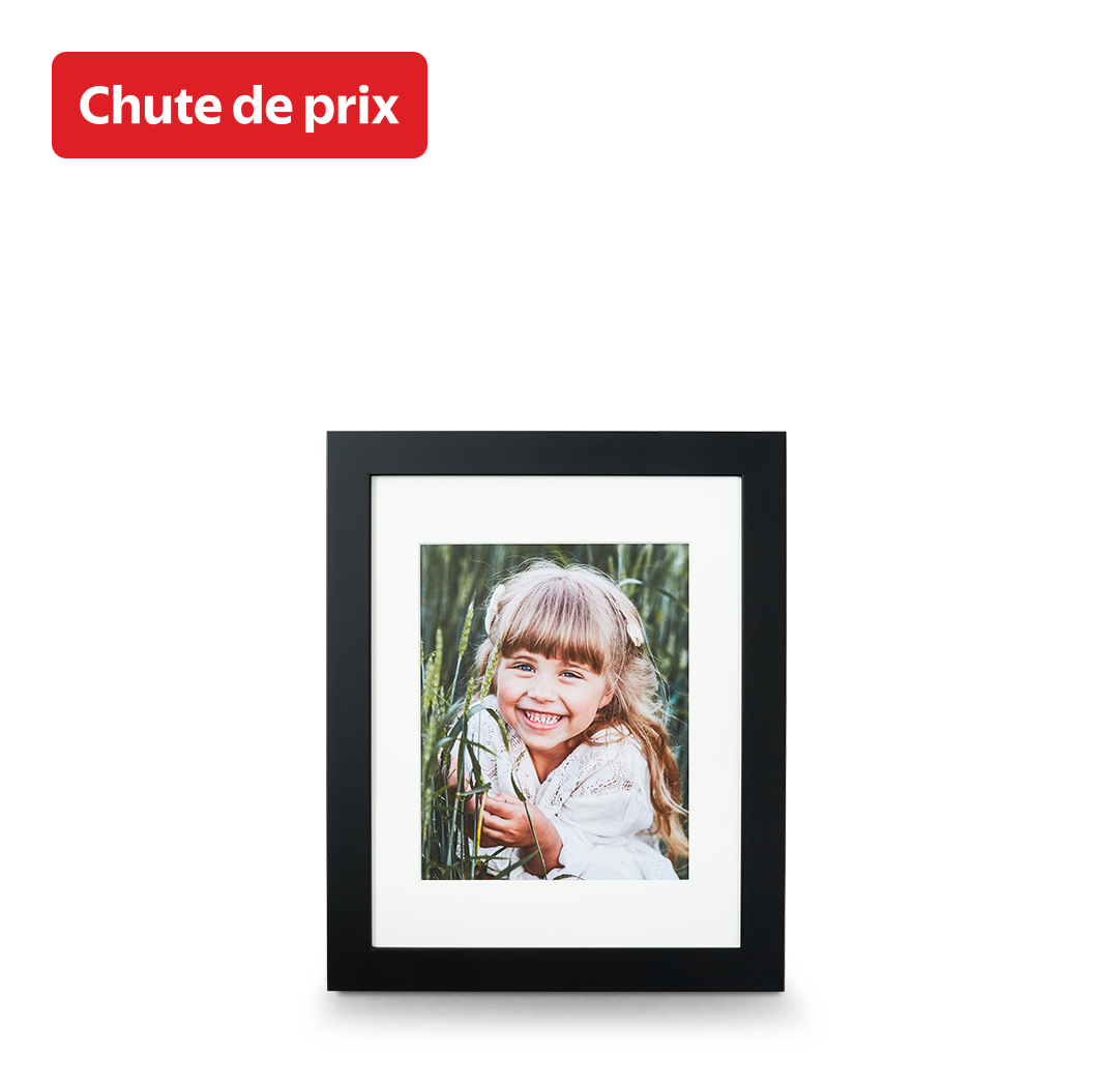 Impression encadrée de 8 x 10 pouces - noir
