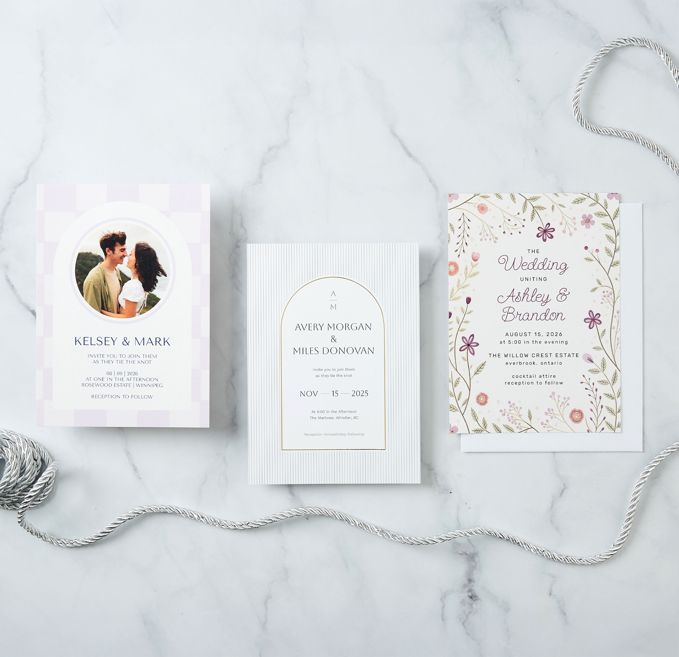 5x7 Pearl Wedding Invitations