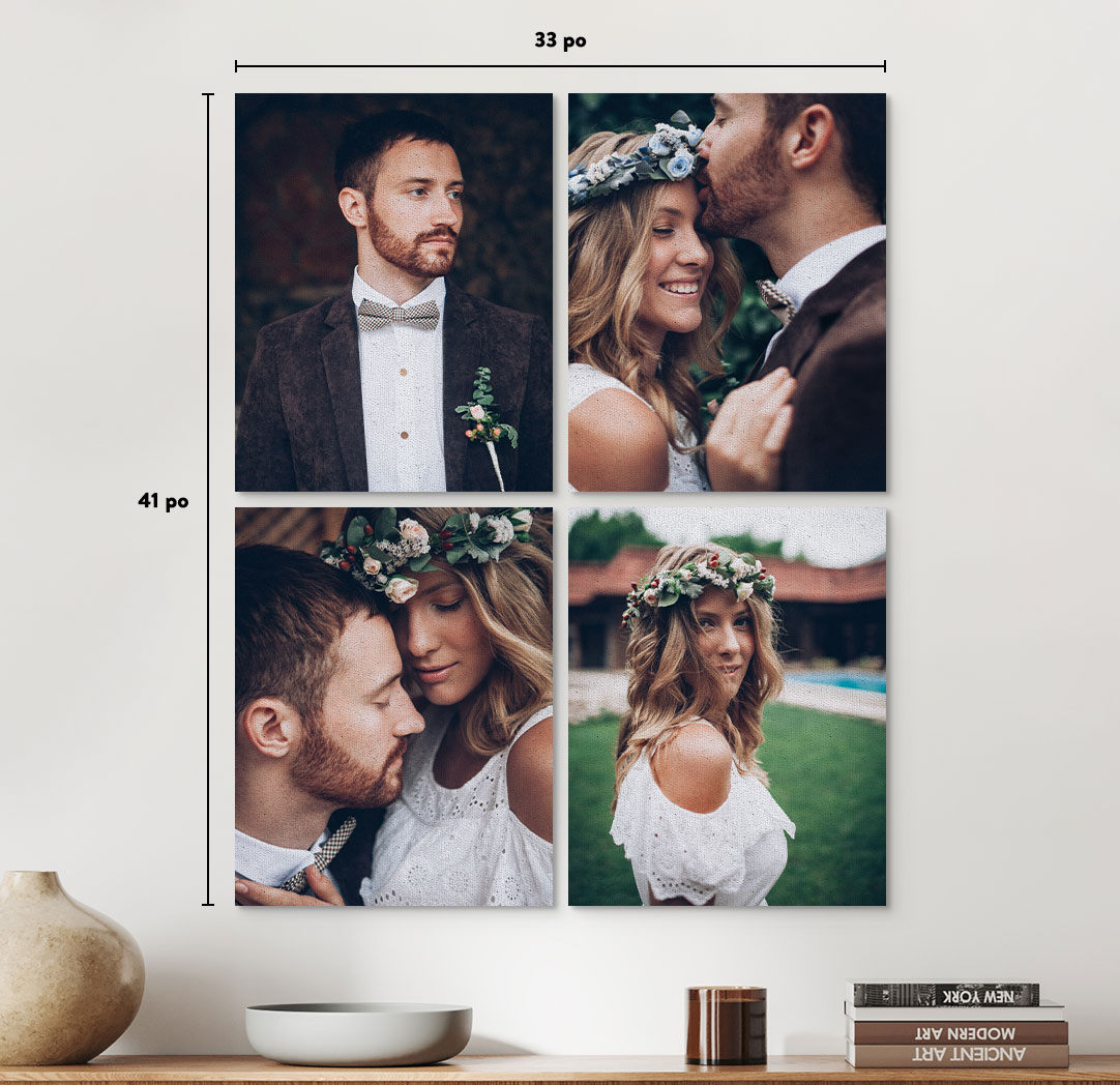 Photos sur toile économiques de 16 x 20 po  - Ensemble de 4