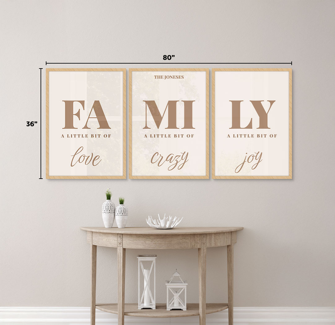 Set of 3 - Themed 20x30 Wood Frames