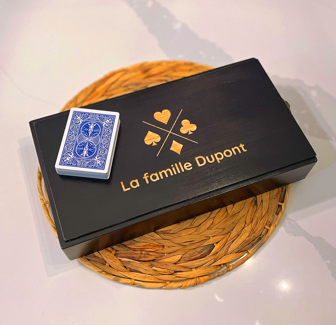 Jeu de cribbage personnalisé de 7,25 x 13 po