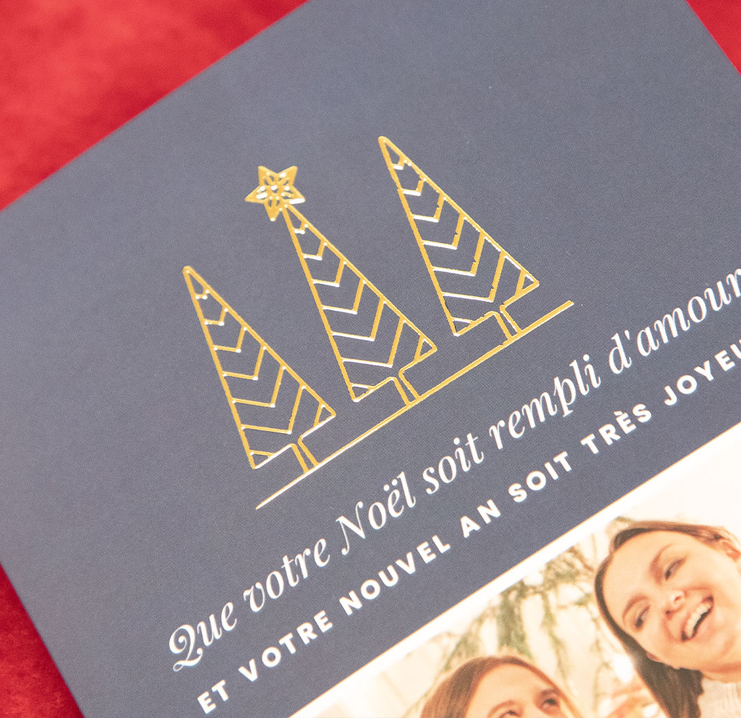 Cartes vidéo velours métallisées non pliées de 5 x 7 po