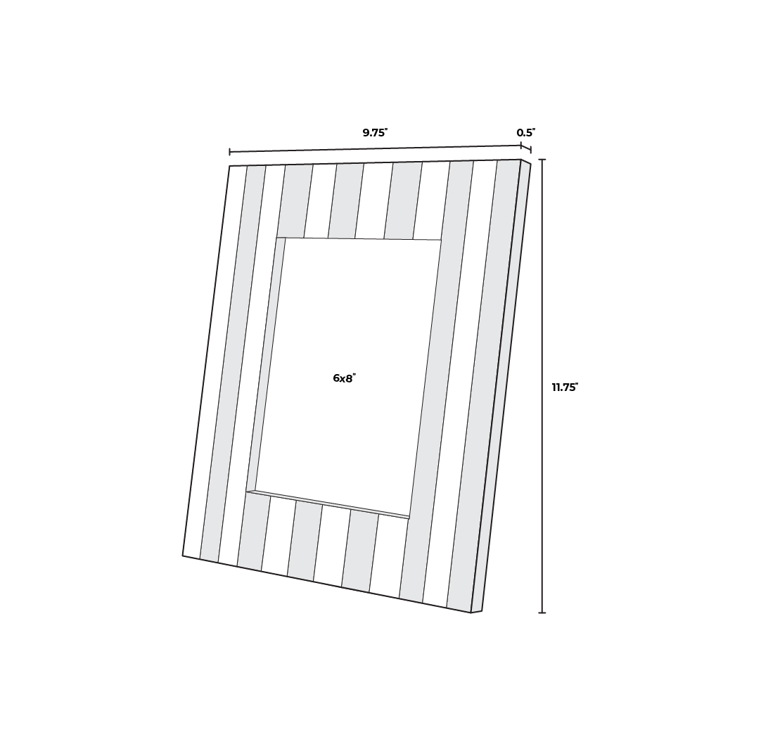 6x8 Vertical Stripe Frame