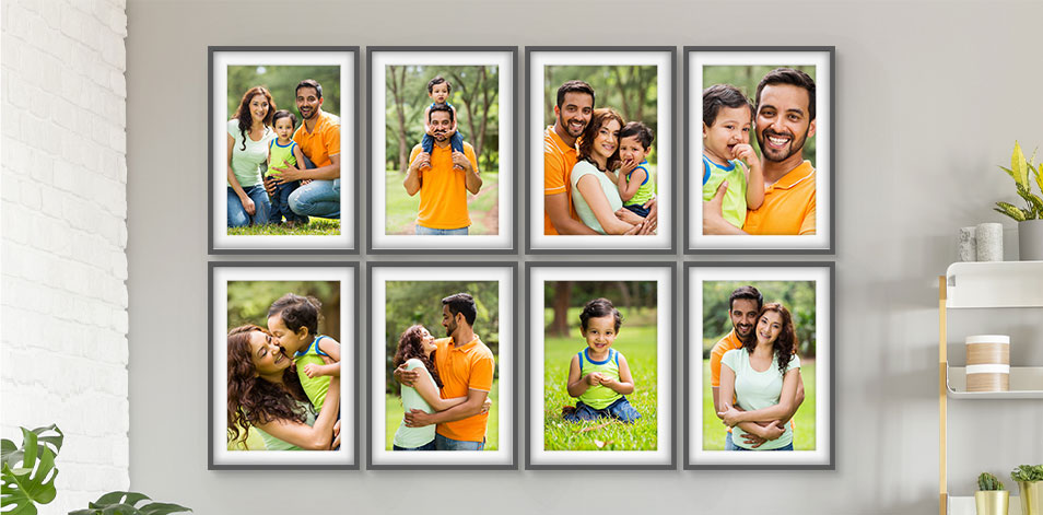 20 x 30 po gris - Ensemble de 8