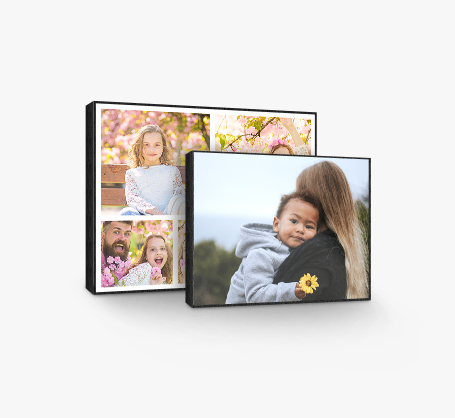 Photos sur plaque de bois