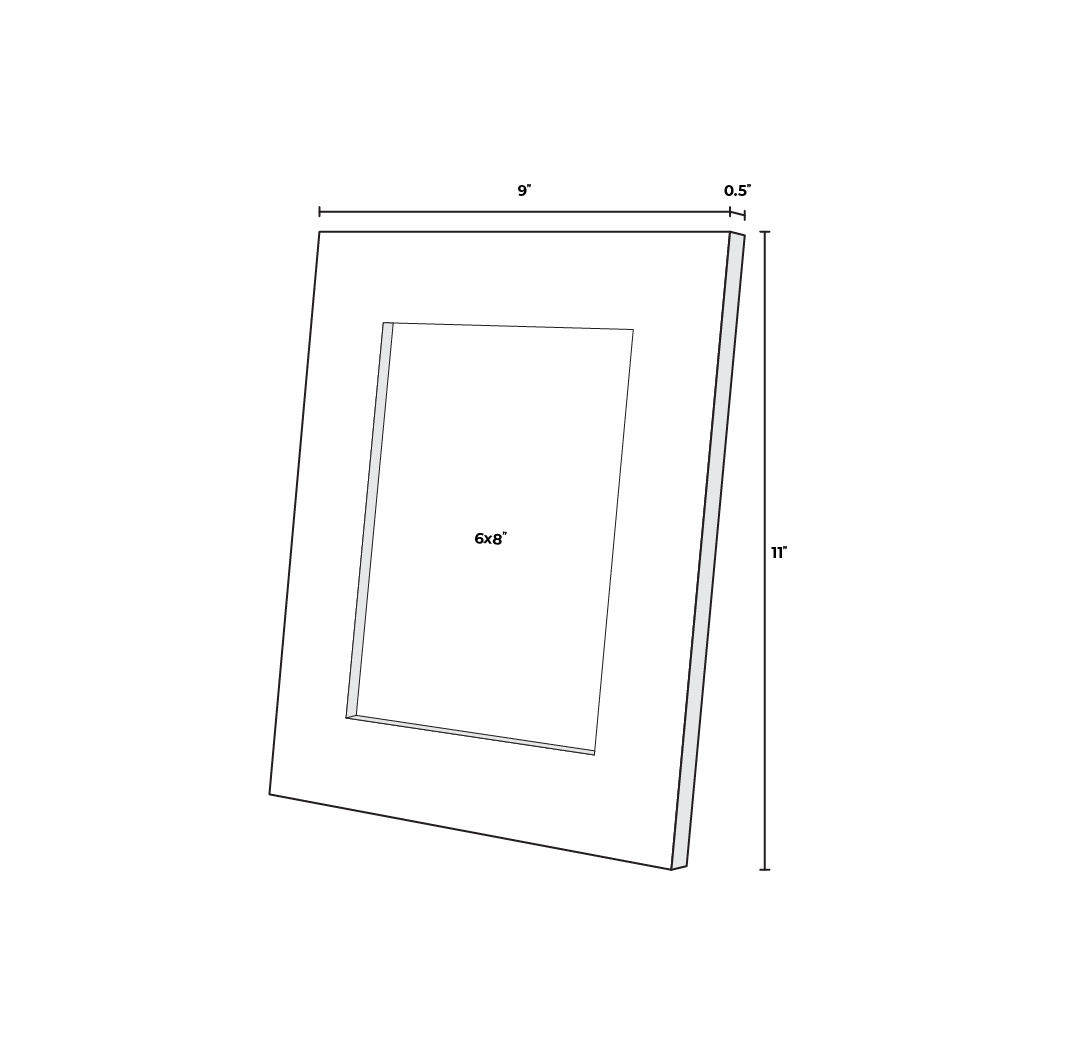6x8 Carved Palm Leaf Frame