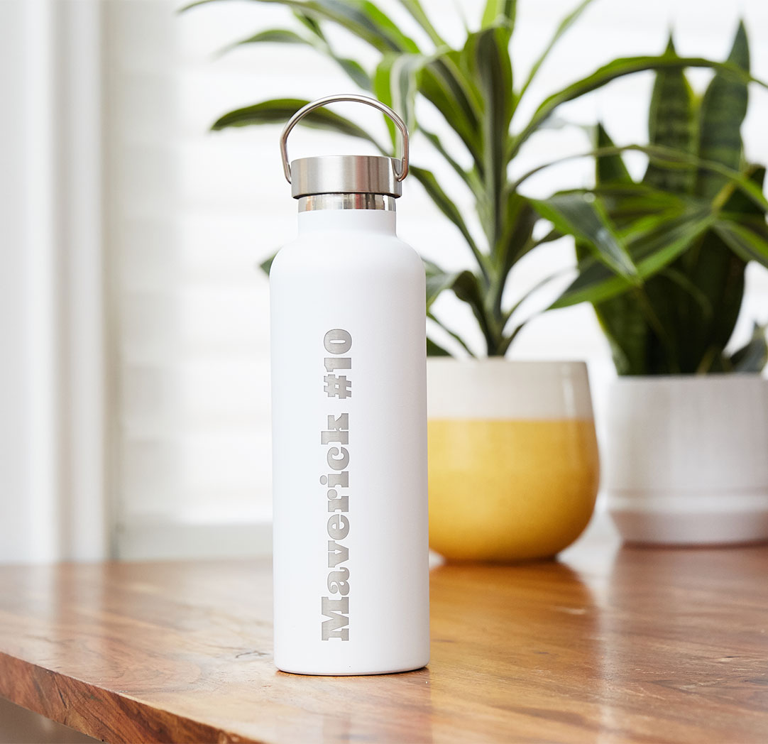 750 ml White Personalized Bottle