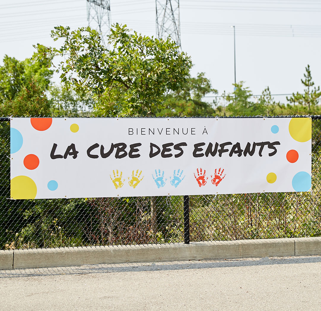 Bannières en vinyle de 144 x 36 pouces