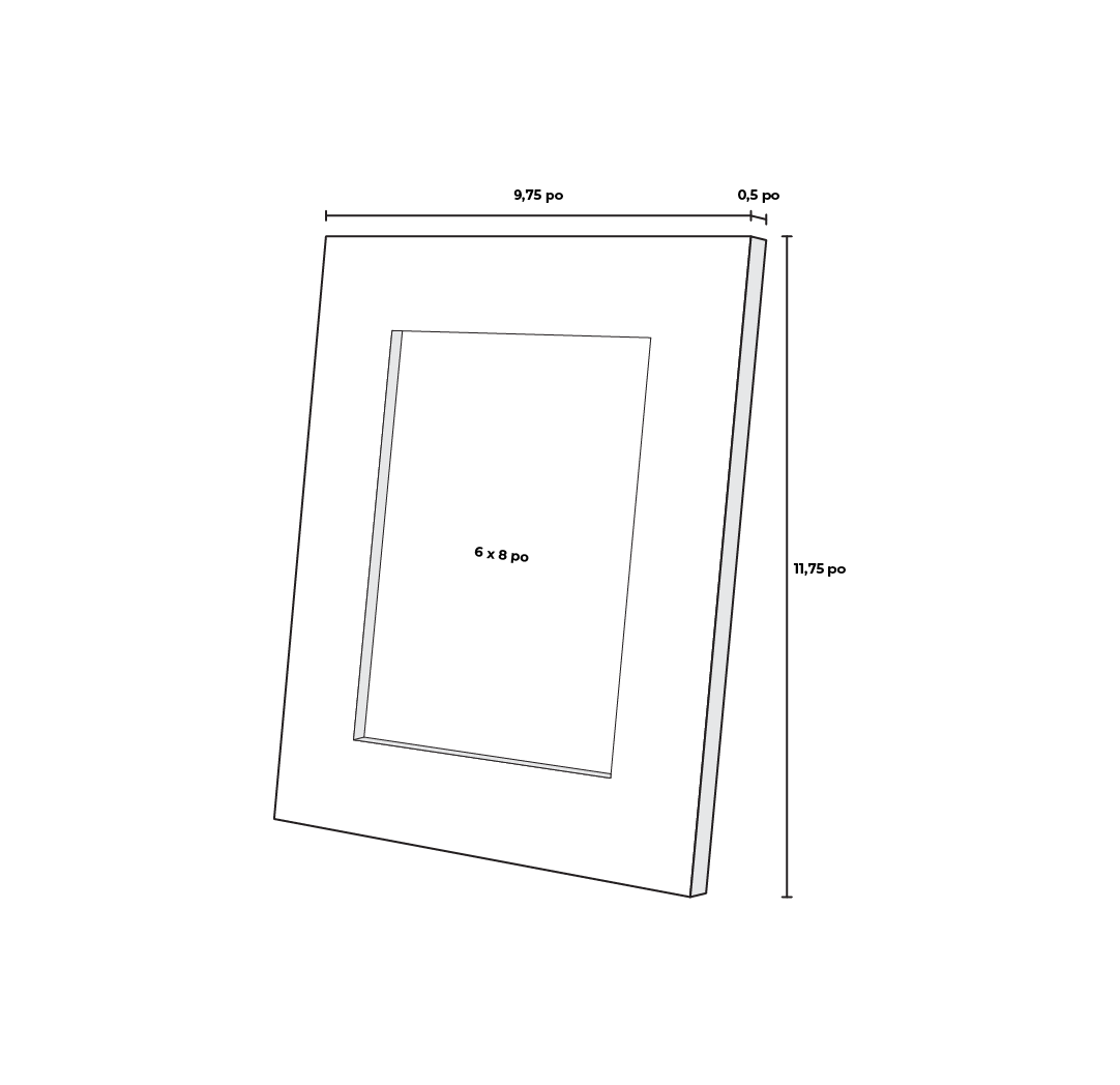 Cadre tropical sculpté 6 x 8 po