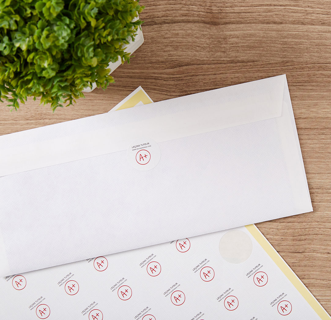 Étiquette ronde de 1 pouce