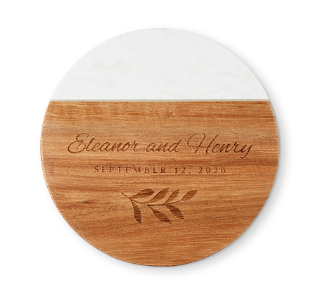 Round Marble/Wood Coaster