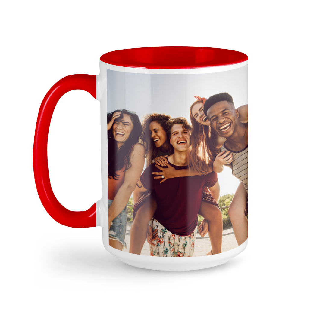 Tasse avec photo de 15 onces - Rouge