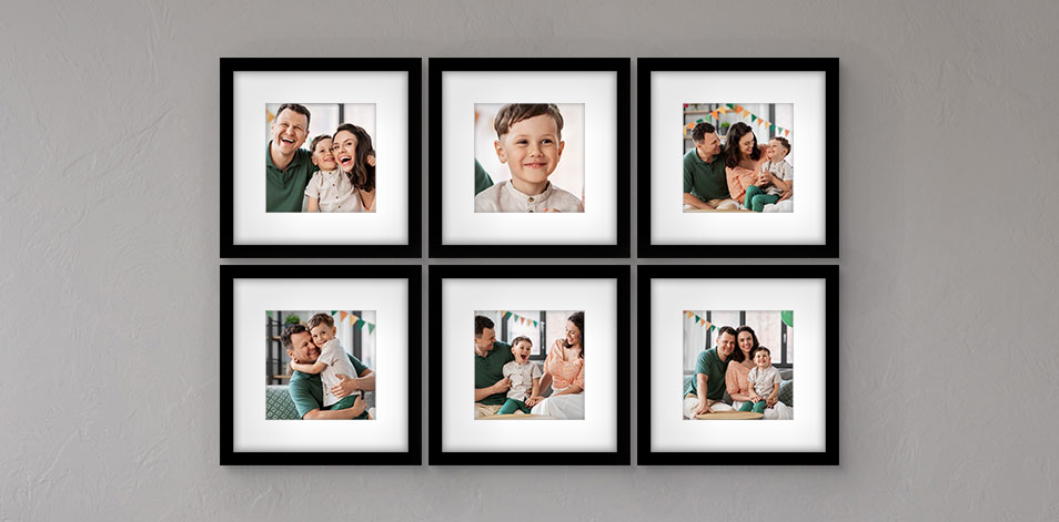 12x12 Black - Set of 6