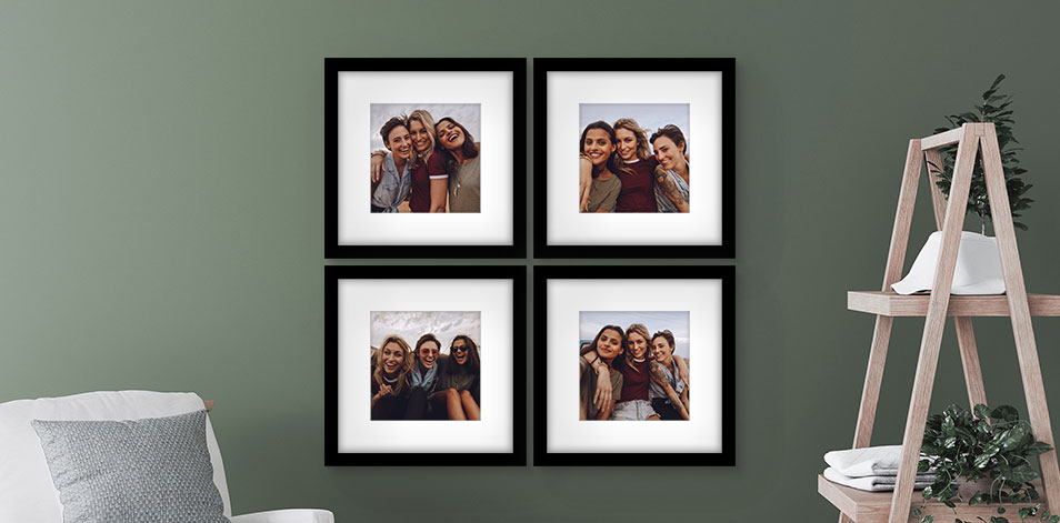 12x12 Black - Set of 4