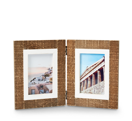 Cadre marron rustique 4 x 6 po (2)