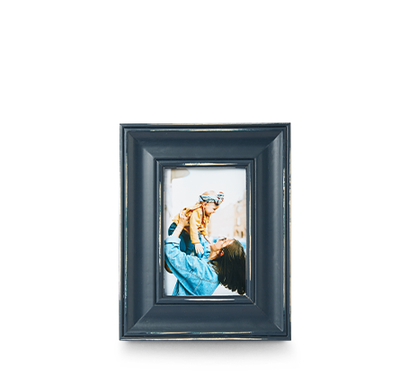 4x6 Blue Distressed Frame