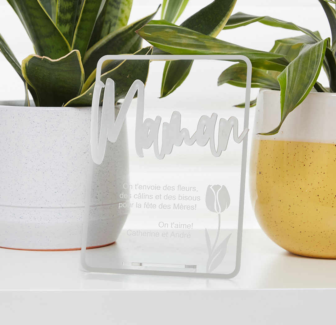 Maman Desktop Card - Clear Acrylic