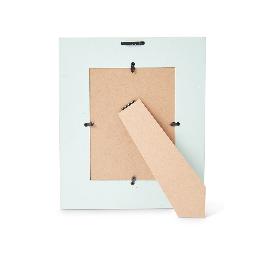 Cadre vert à motif de damas sculpté 6 x 8 po