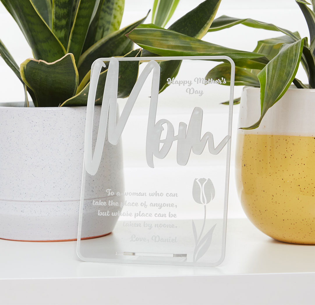 Mom Desktop Card - Clear Acrylic