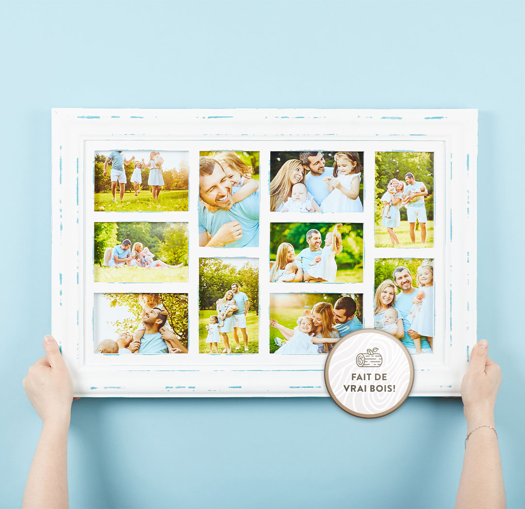 Cadre blanc patiné 4 x 6 po (10)