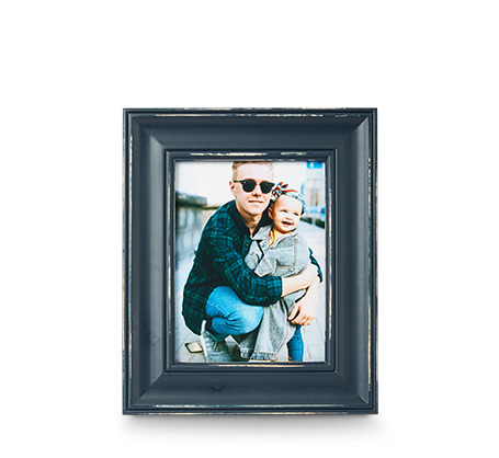 6x8 Blue Distressed Frame