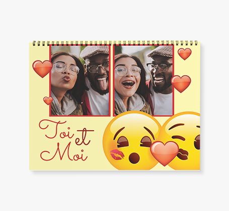 Calendrier mural avec emojis