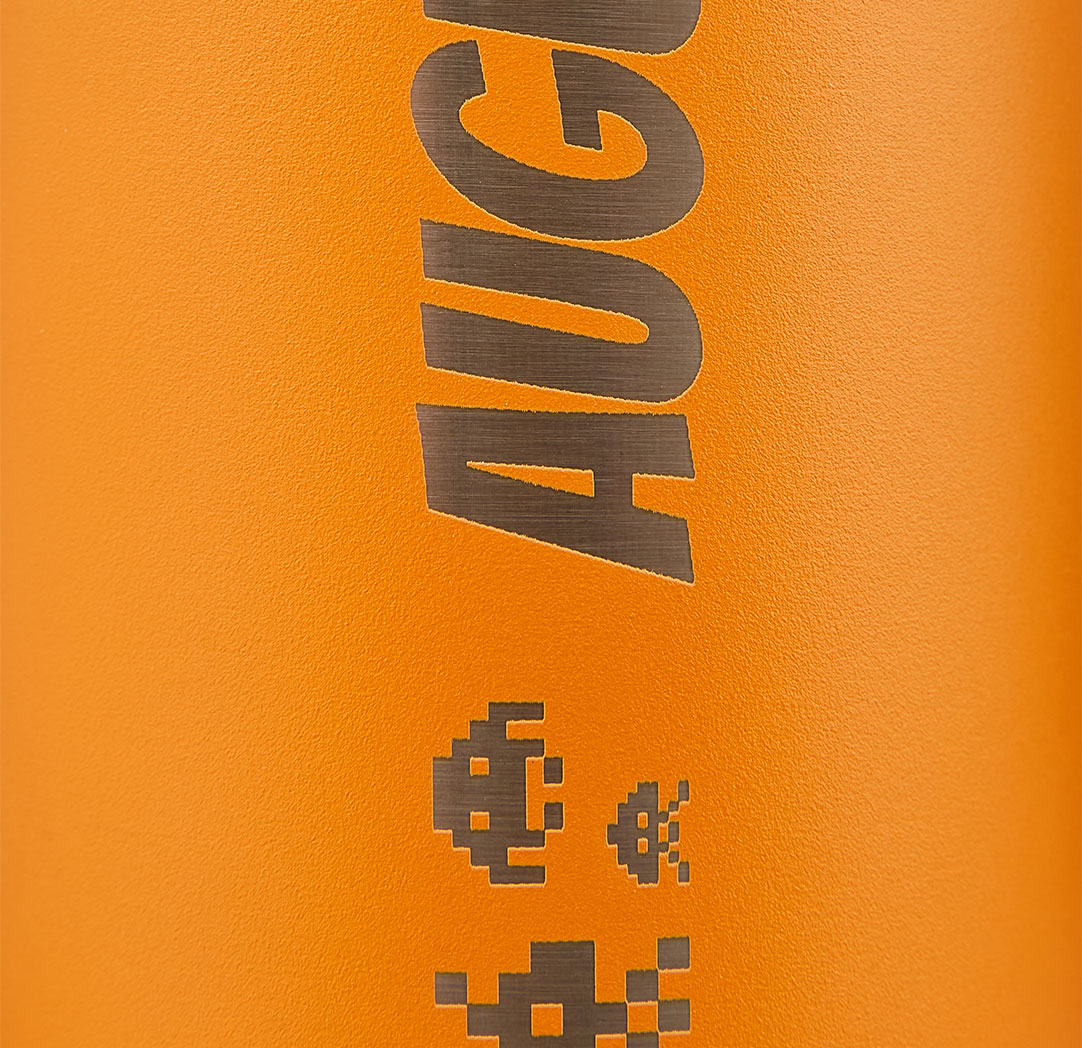 Bouteille orange personnalisée 750 ml