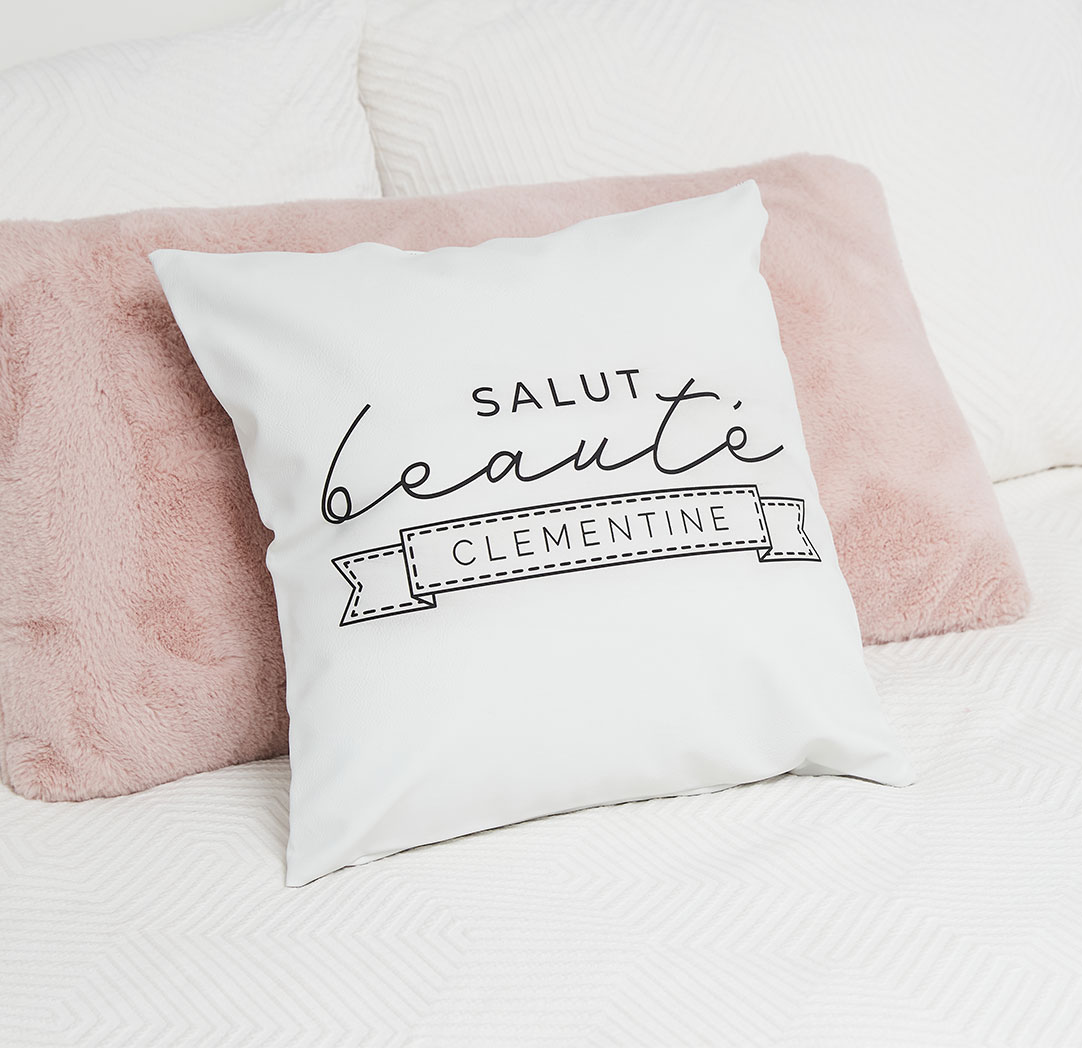 Housse de coussin de 15 x 15 po blanche