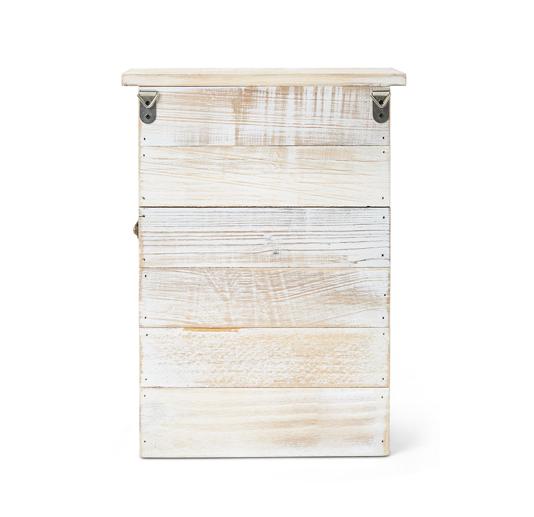 Armoire à clés avec lavis blanc 5 x 7 po