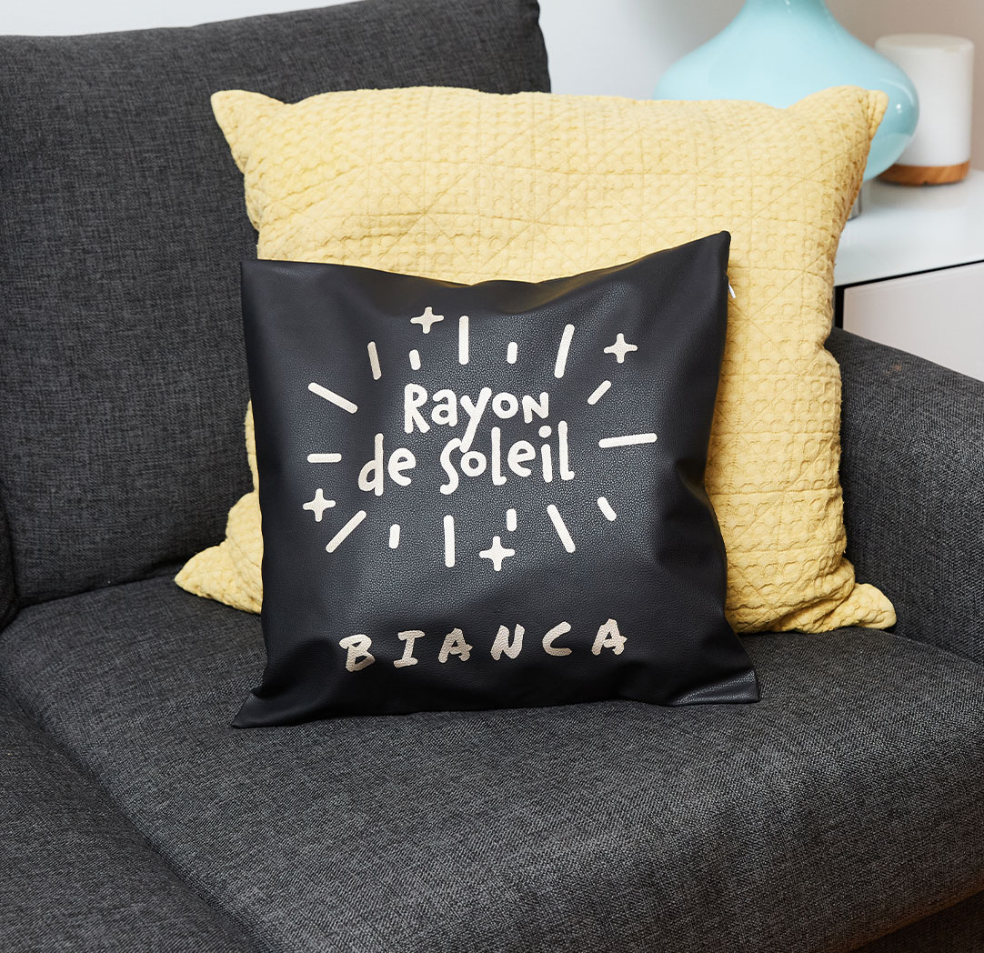 Housse de coussin de 15 x 15 po noire