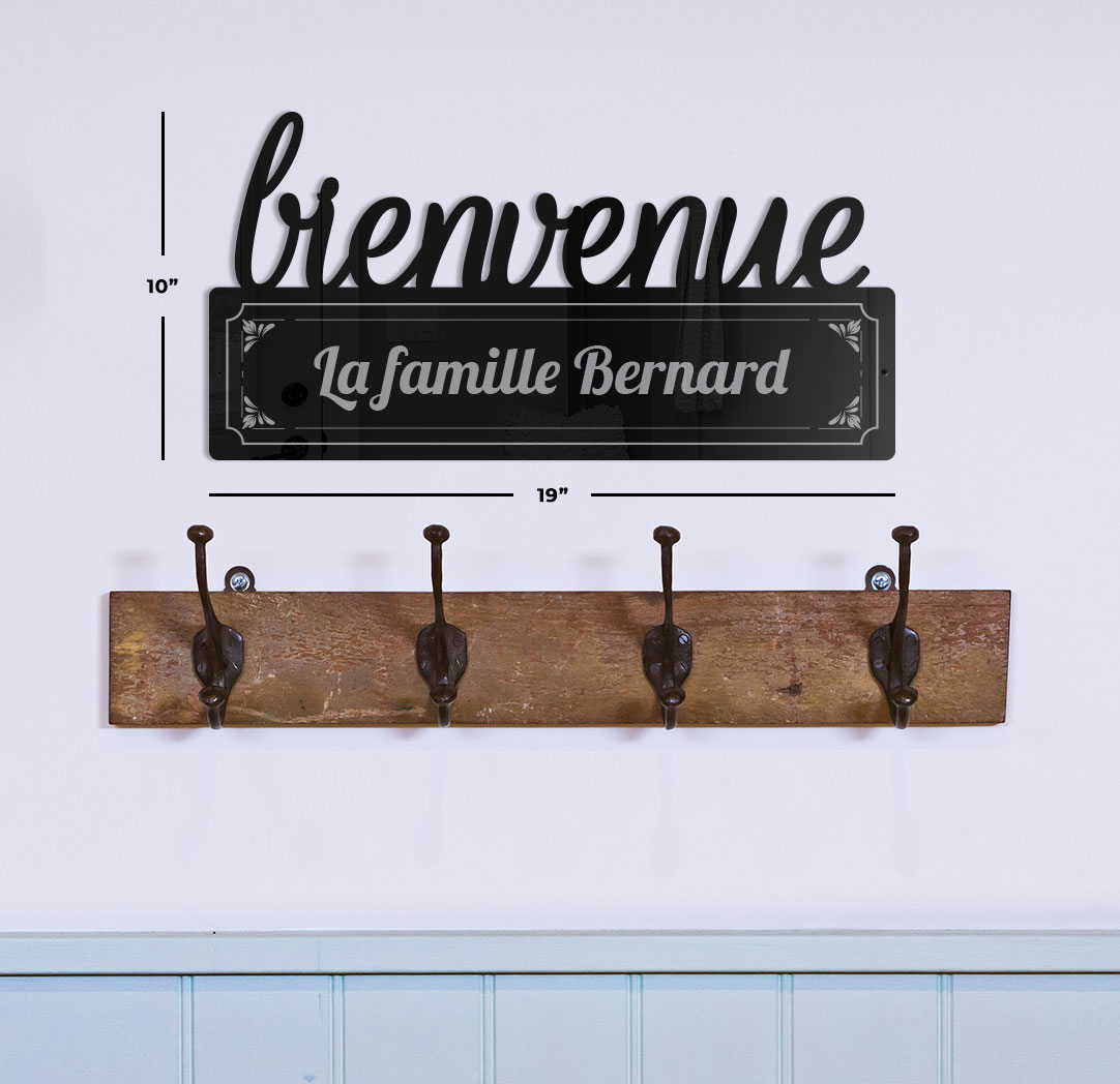 Bienvenue Sign 19" 