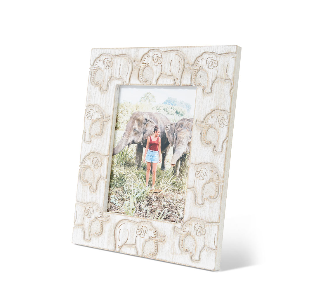 6x8 Carved Elephant Frame