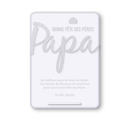 Papa Desktop Card - Clear Acrylic