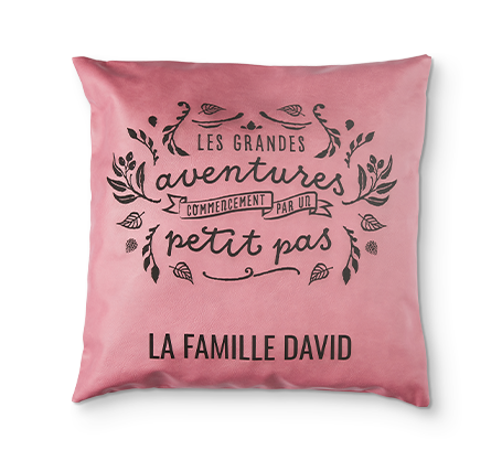 Housse de coussin de 15 x 15 po rose