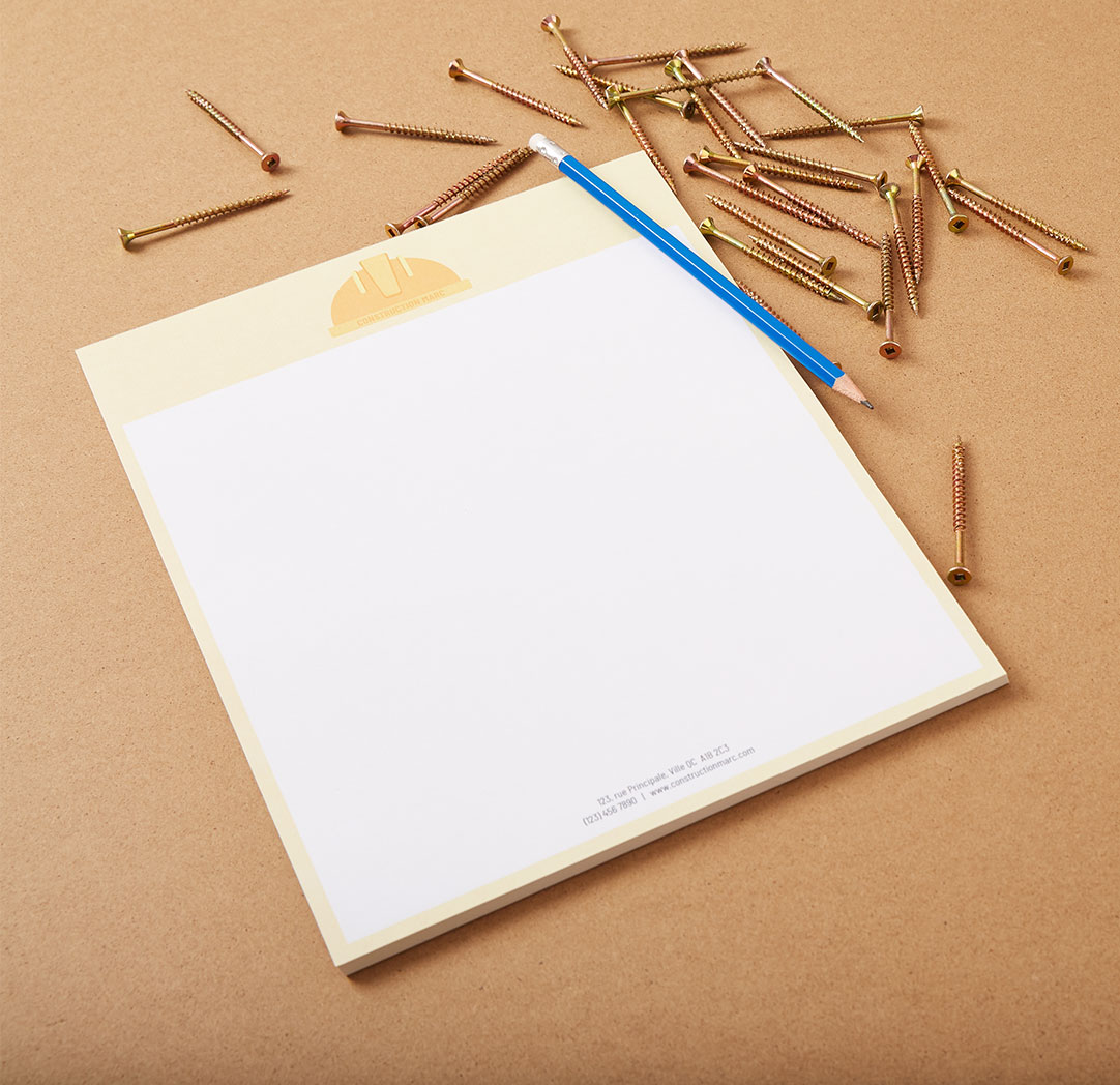 Bloc-notes de 8,5 x 11 pouces