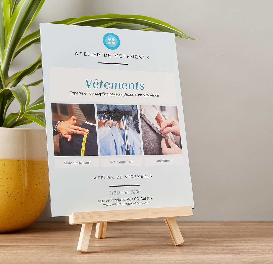 Affiches sur métal de 8,5 x 11 pouces