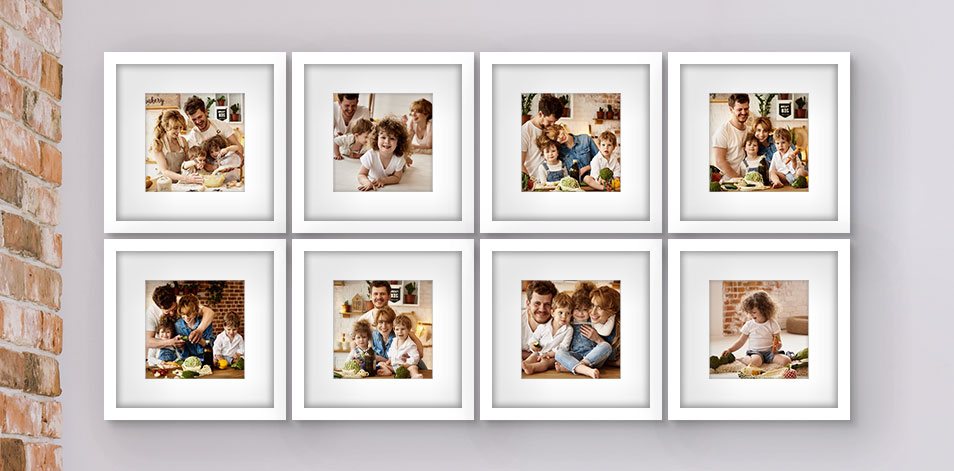 12x12 White - Set of 8