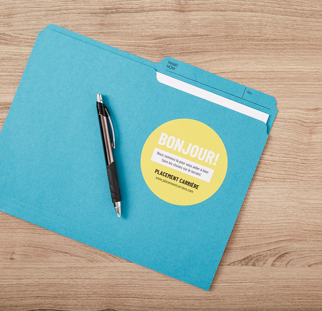 Étiquette ronde de 4 pouces