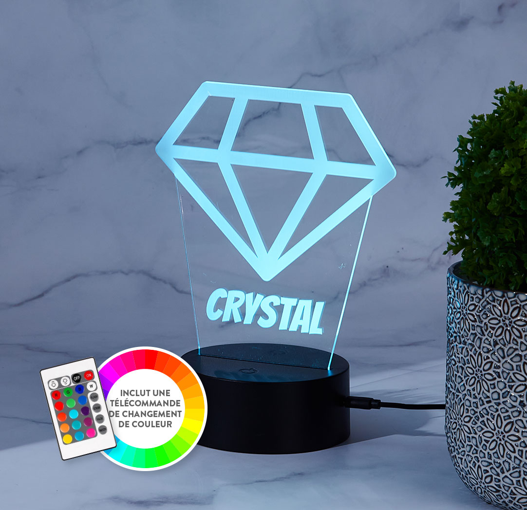 Panneau à DEL personnalisé noir - Cristal