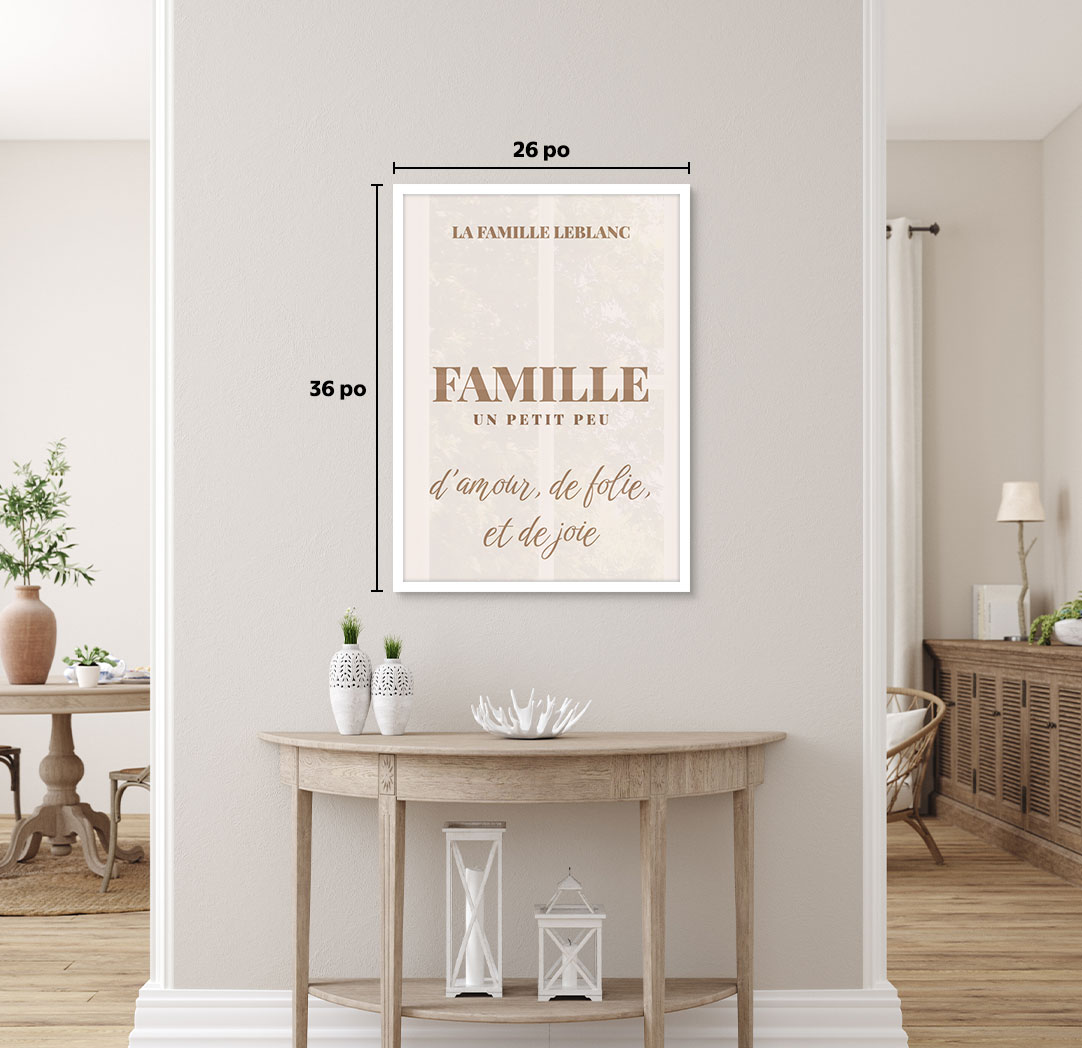 Affiche Étincelle thématique de 20 x 30 po avec cadre blanc