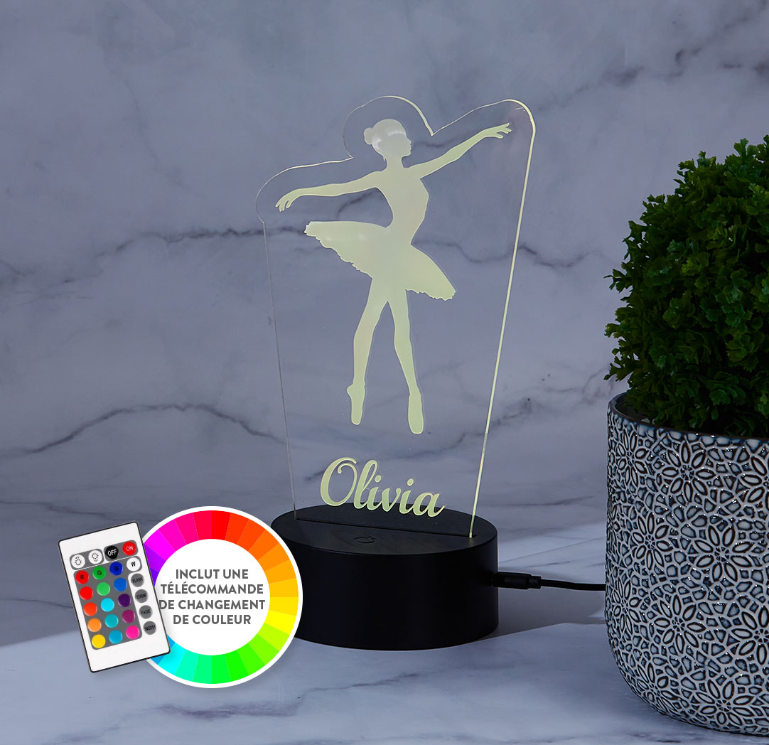 Panneau à DEL personnalisé noir - Ballerine