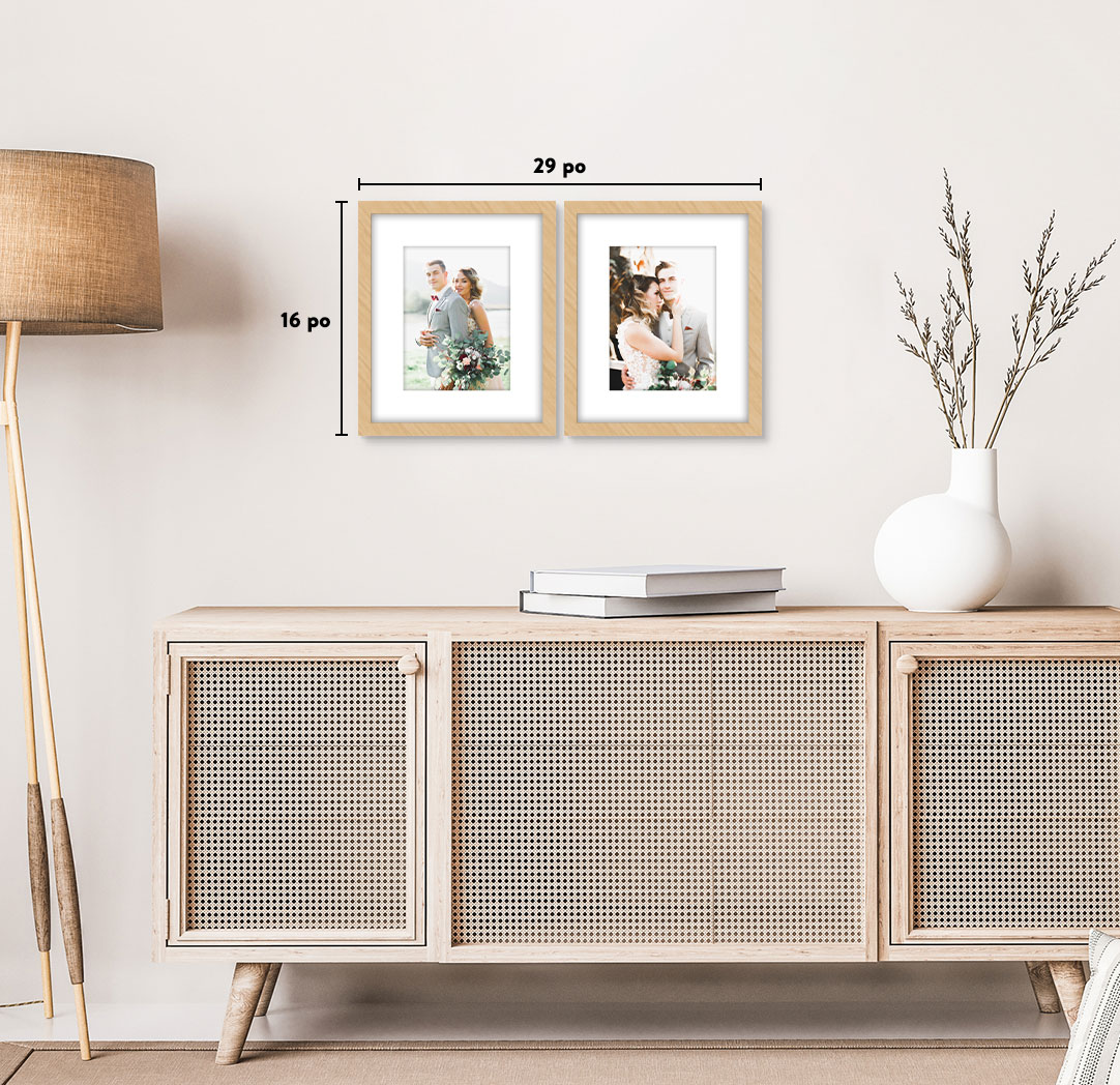 8 x 10 po en bois - Ensemble de 2