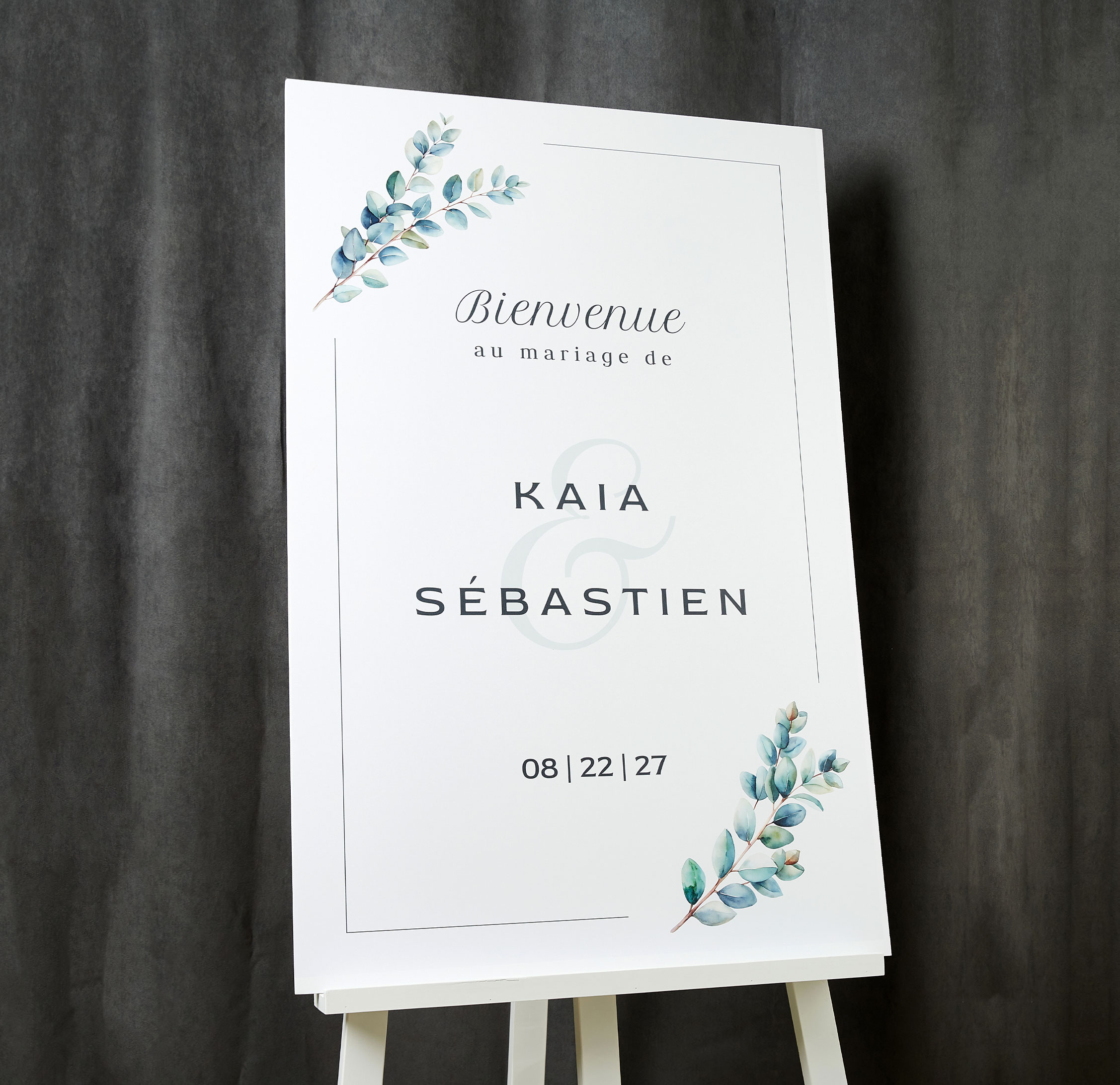 Affiche de mariage sur panneau à âme de mousse de 24 x 36 po