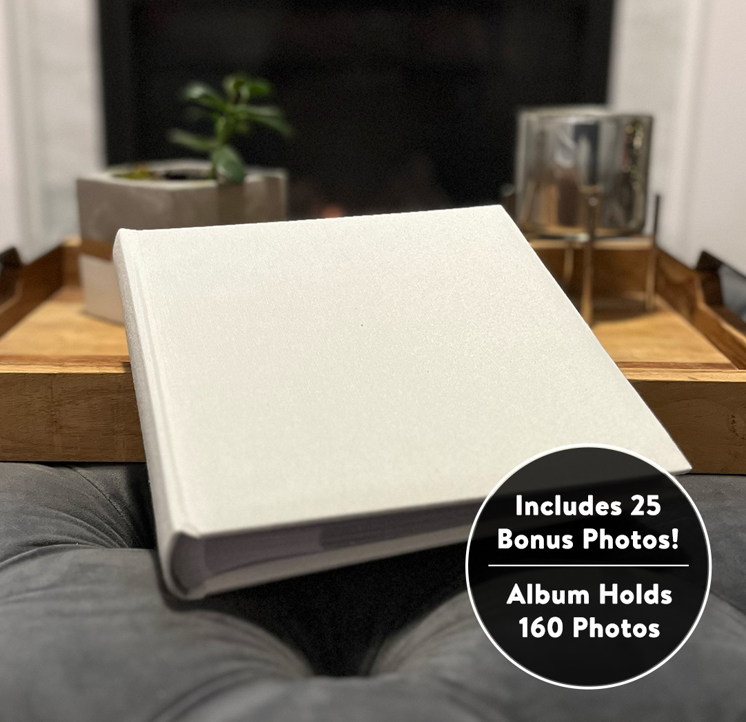 Photo Album - 4x6 White Linen