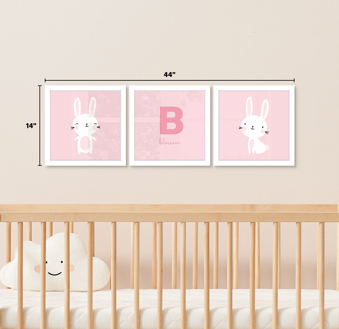 Set of 3 - Themed 8x8 White Frames