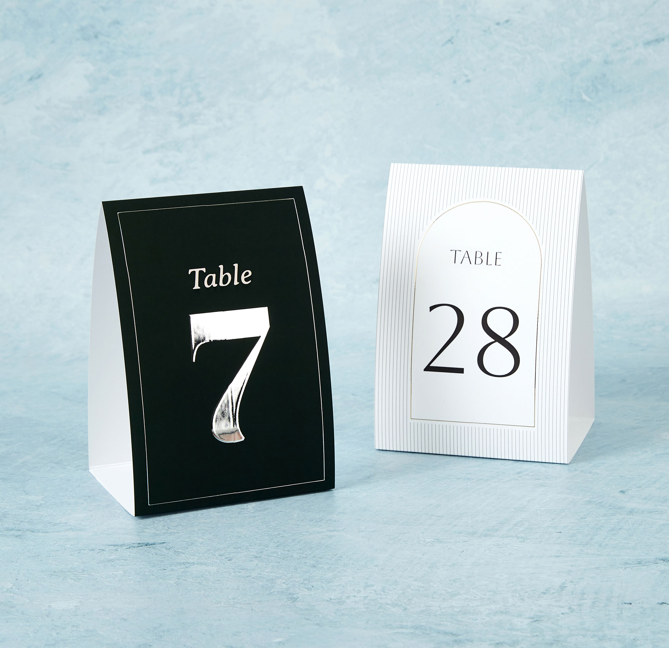 Numéro de table velours et métallisé de 4 x 6 po